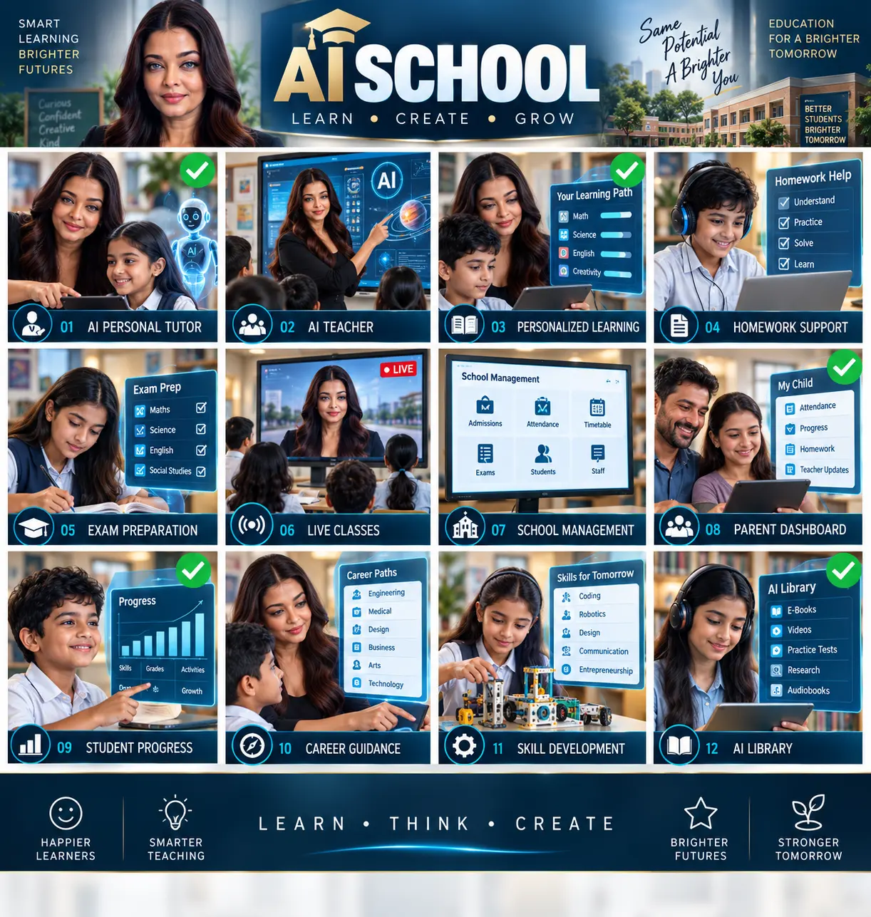 AI School — Learn · Think · Create
